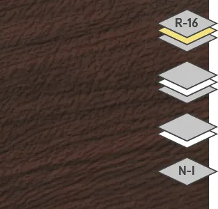 Dark Walnut colour for steel Garaga garage doors