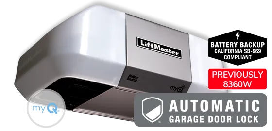 Model 8360WLB with automatic garage door lock
