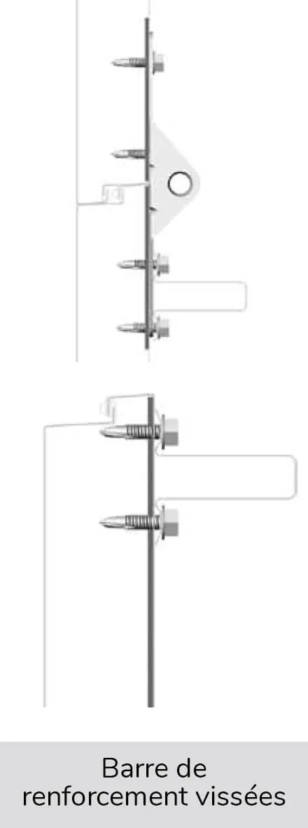 Comment fixer les barres de renforcement sur la porte
