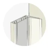 Residential garage door thermal break features