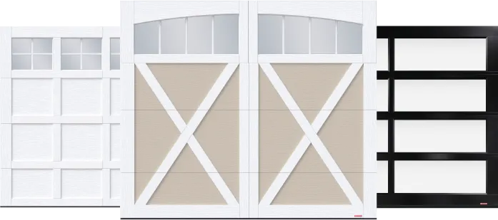 Cambridge garage door, Eastman garage door and California garage door by GARAGA