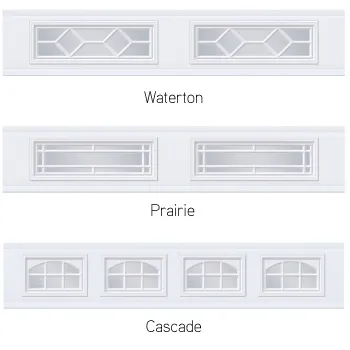New models of Decorative Inserts for garage door windows
